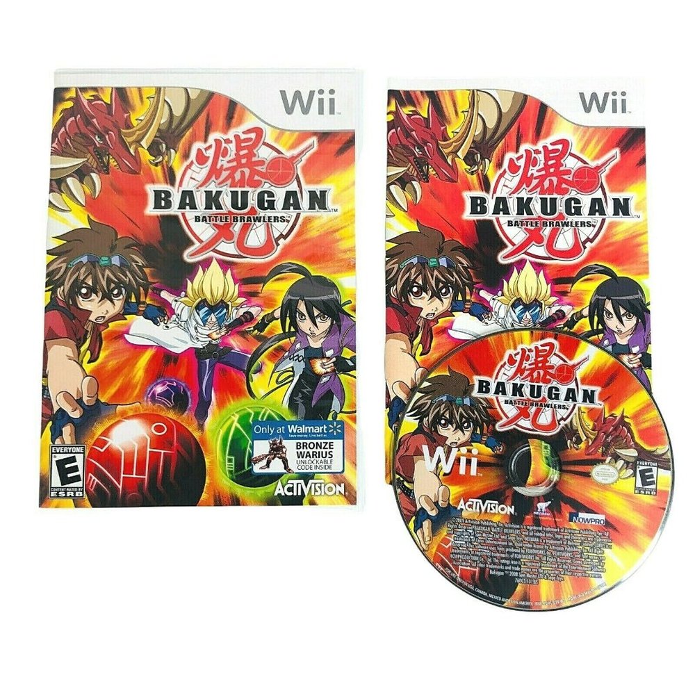 Bakugan Battle‎ Brawlers Video Game Nintendo WII Complete Disc Manual Case Works